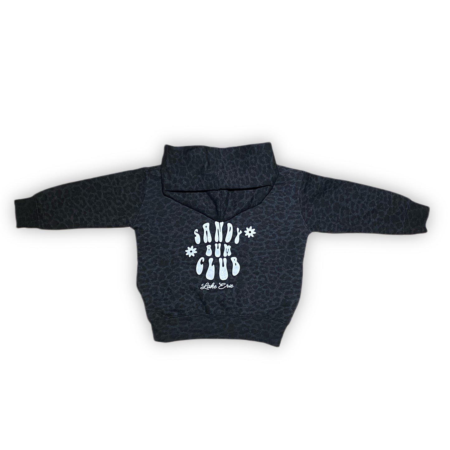 Sandy Bum Club Kids Hoodie - Black Leopard