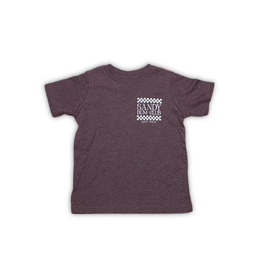 Sandy Bum Club Kids Tee - Loganberry Blackout