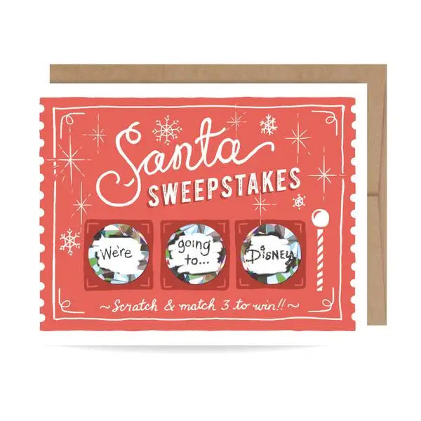 Santa Sweepstakes Scratch-off Holiday Card