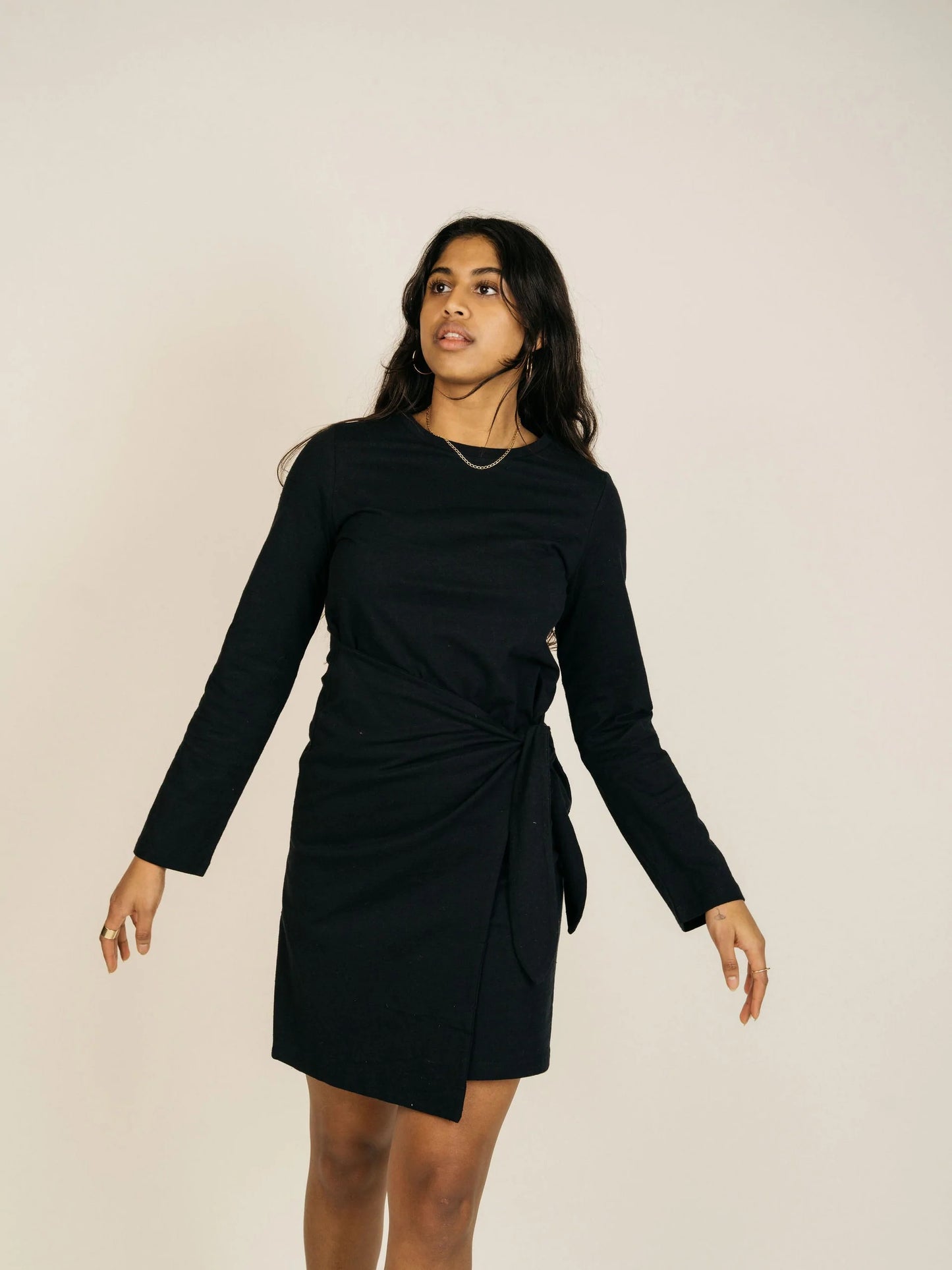 Solar Wrap Dress - Black