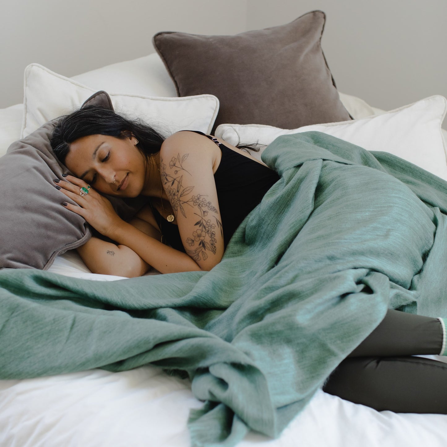 Square Velvet Cushion - Truffle