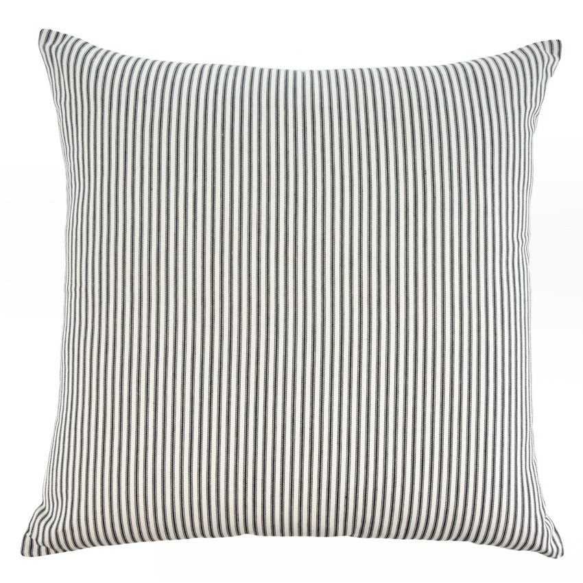 Ticking Cushion Black