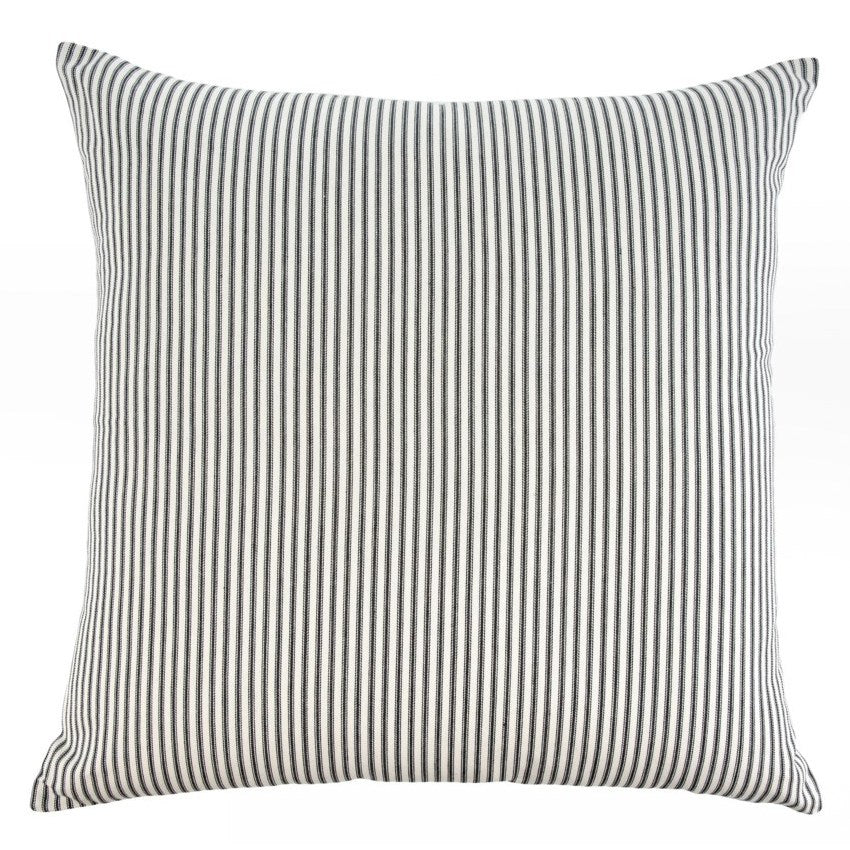 Ticking Cushion Black