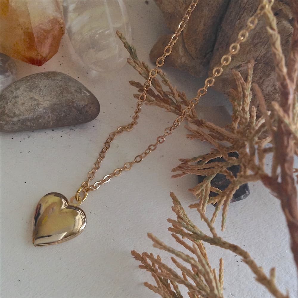Total Eclipse of the Heart Tiny Heart Shaped Locket in Gold