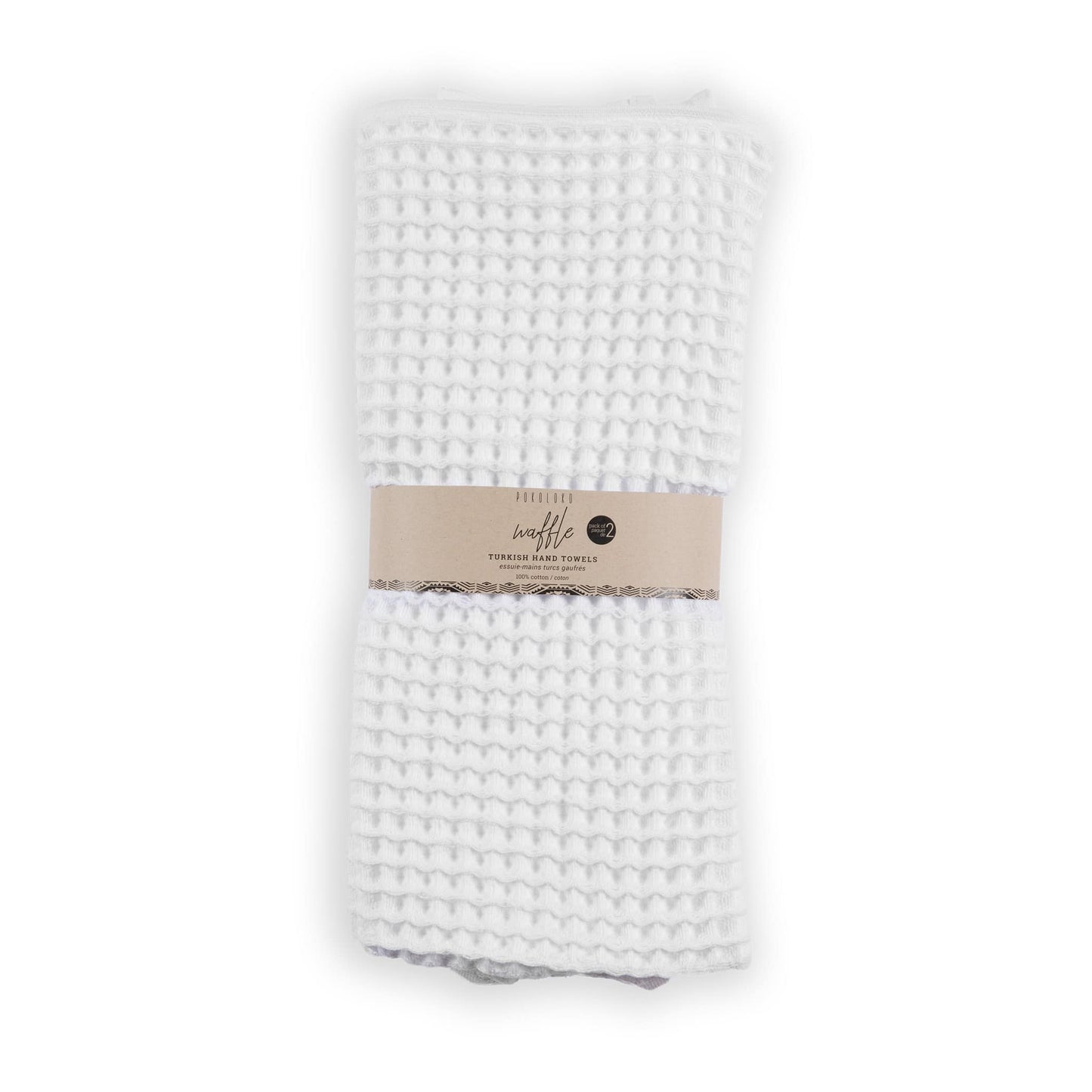 Waffle Hand Towels - White