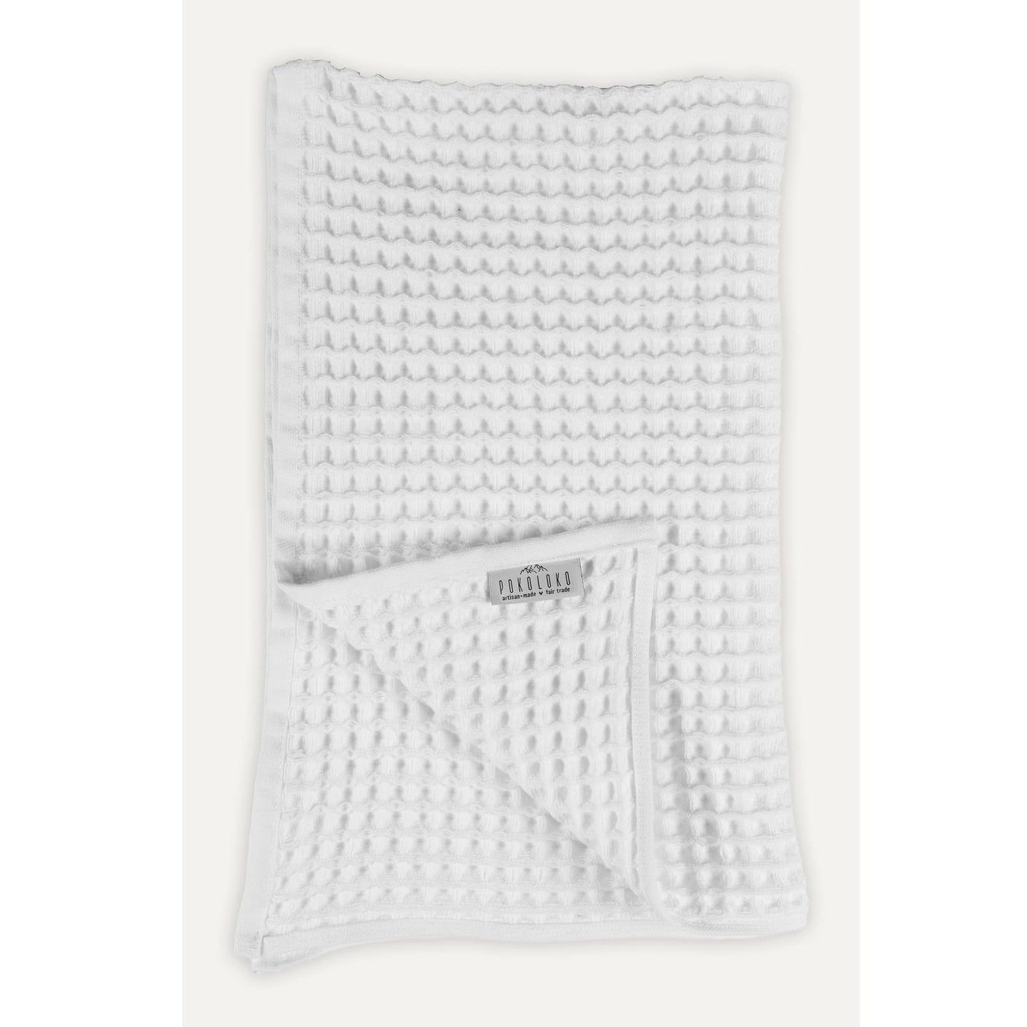 Waffle Hand Towels - White