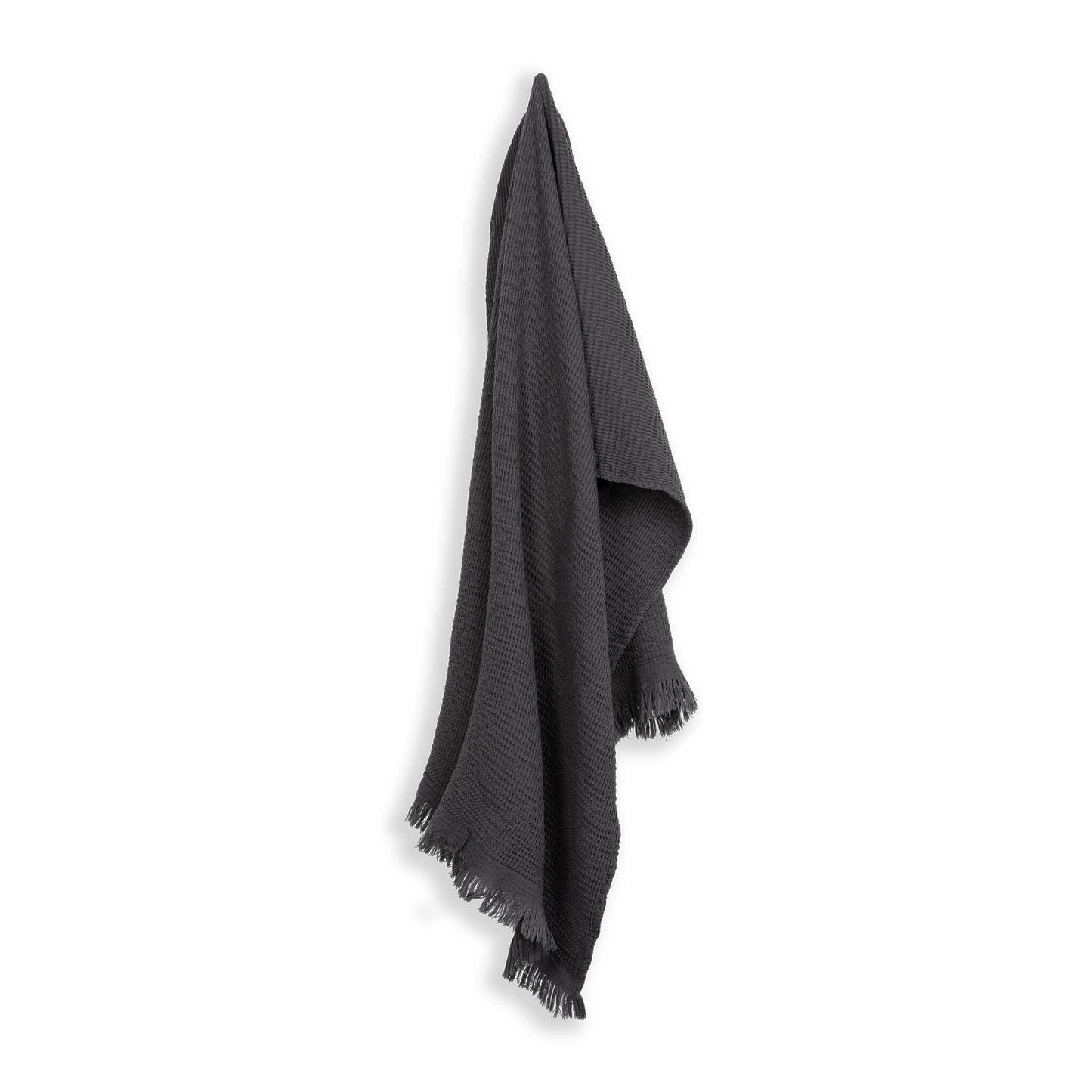 Wave Waffle Towel - Charcoal