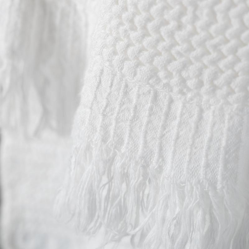 Wave Waffle Towel - White