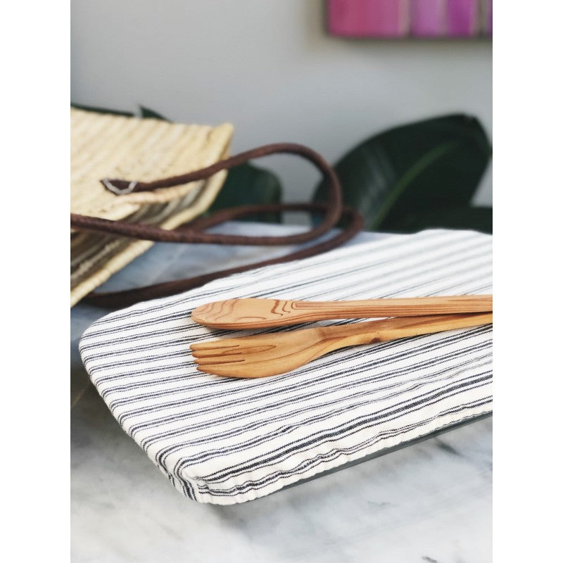 Baking Dish Cover - Ticking Stripe