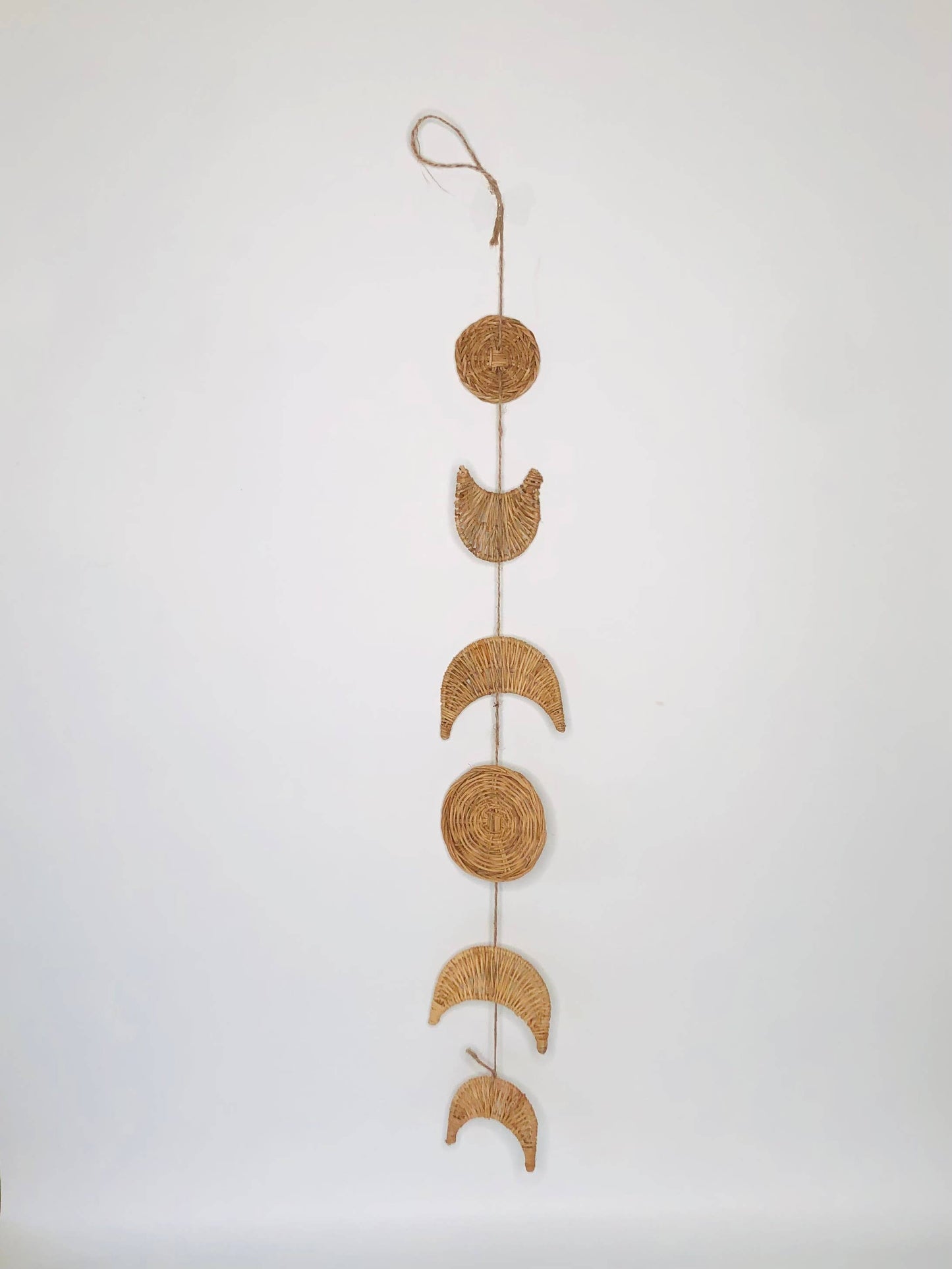 Handmade Rattan Moon Phase Garland