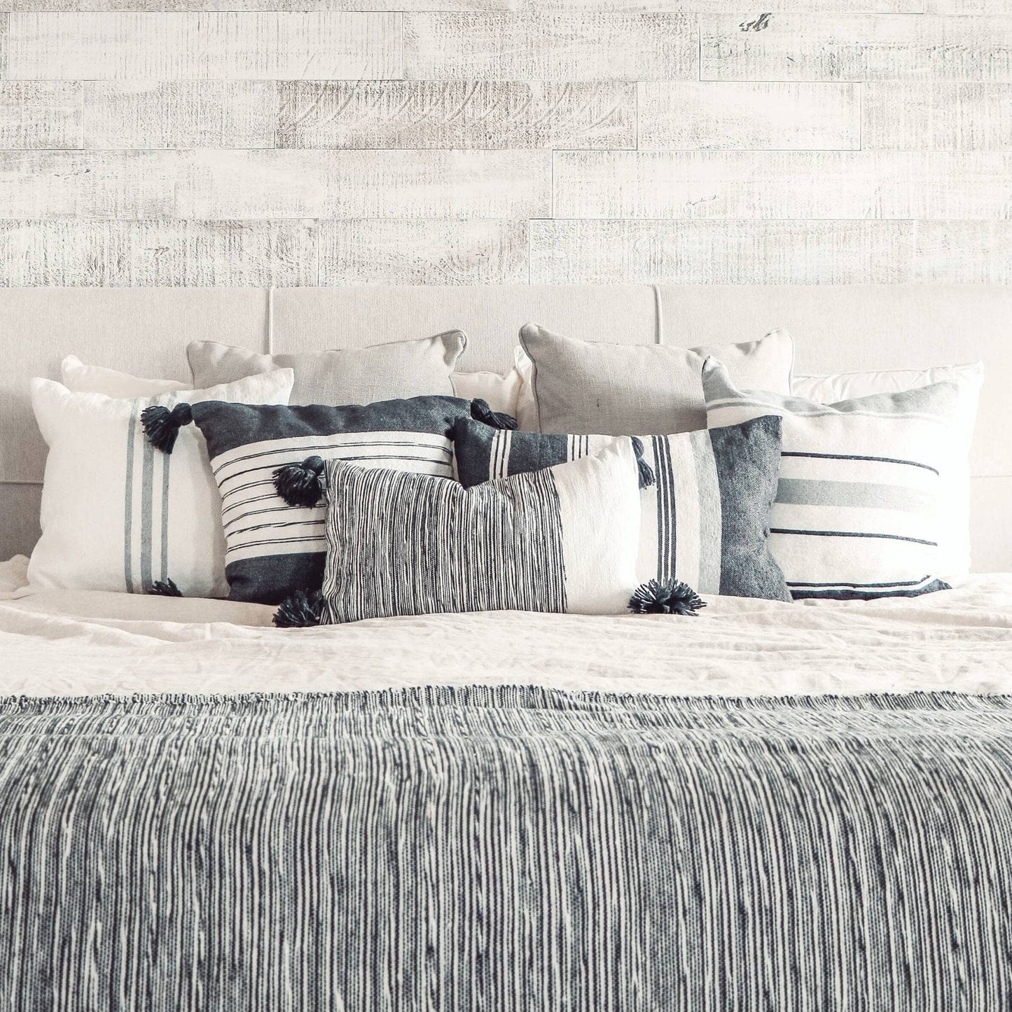 Dipped Charcoal Moroccan Pillow