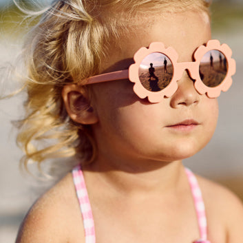 The Flower Child - Pink Flowers with Rose Gold Mirror Lenses