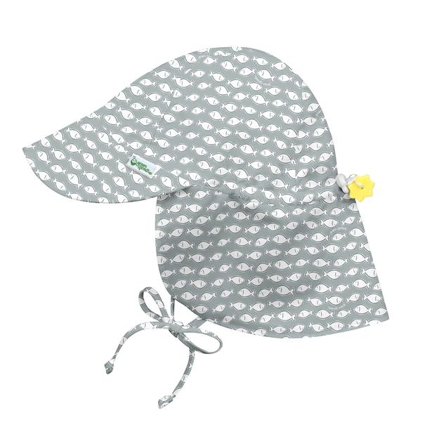 Flap Sun Protection Hat - Grey Fish