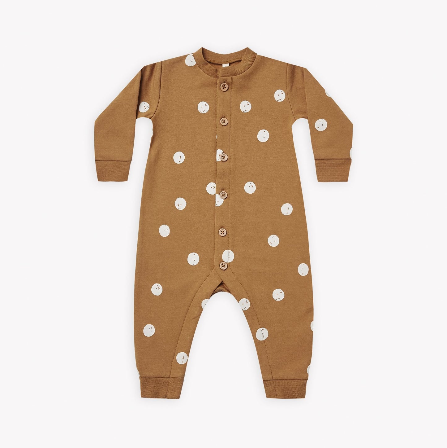 Fleece Jumpsuit - Polka Dot - Walnut