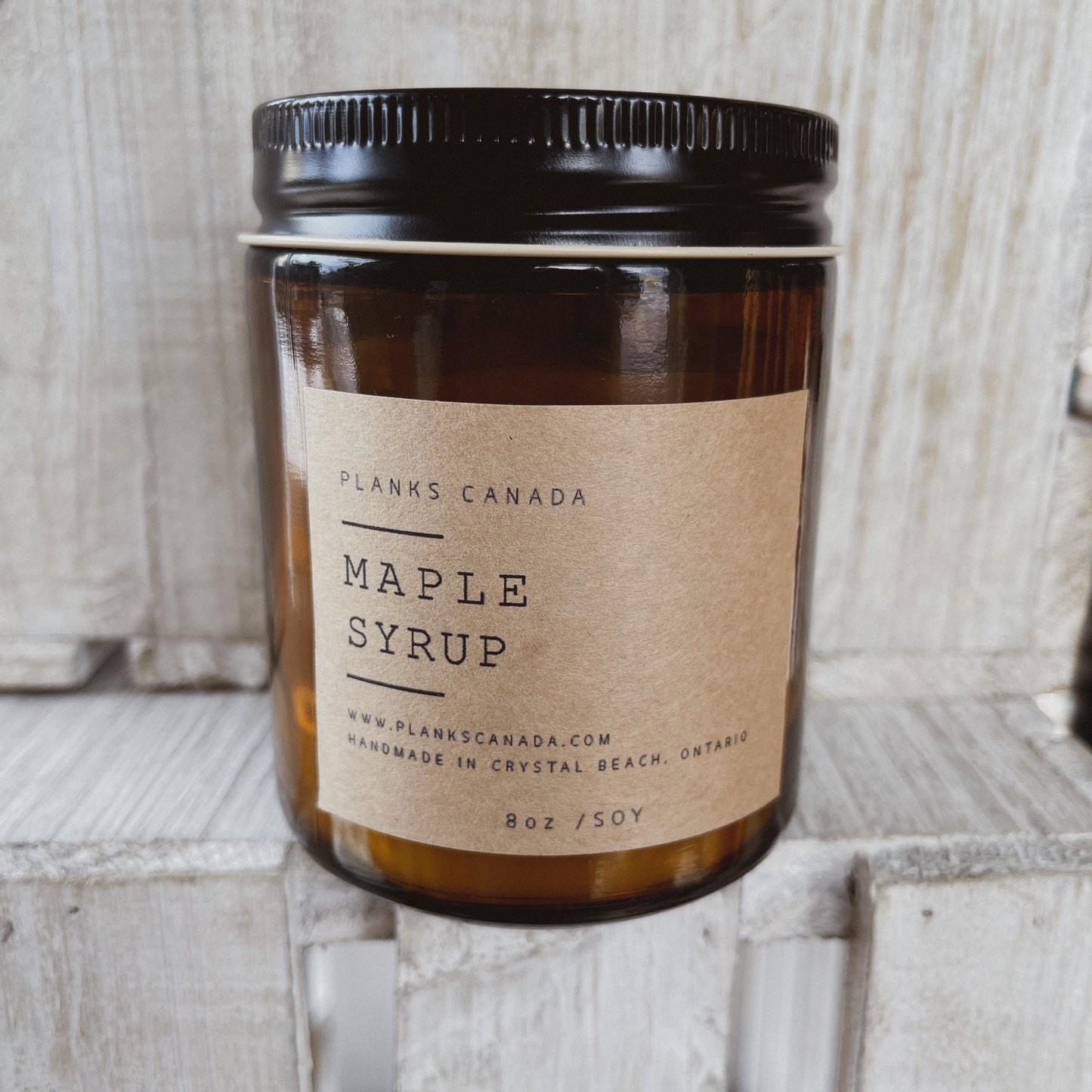 Maple Syrup - Wood Wick Soy Candle