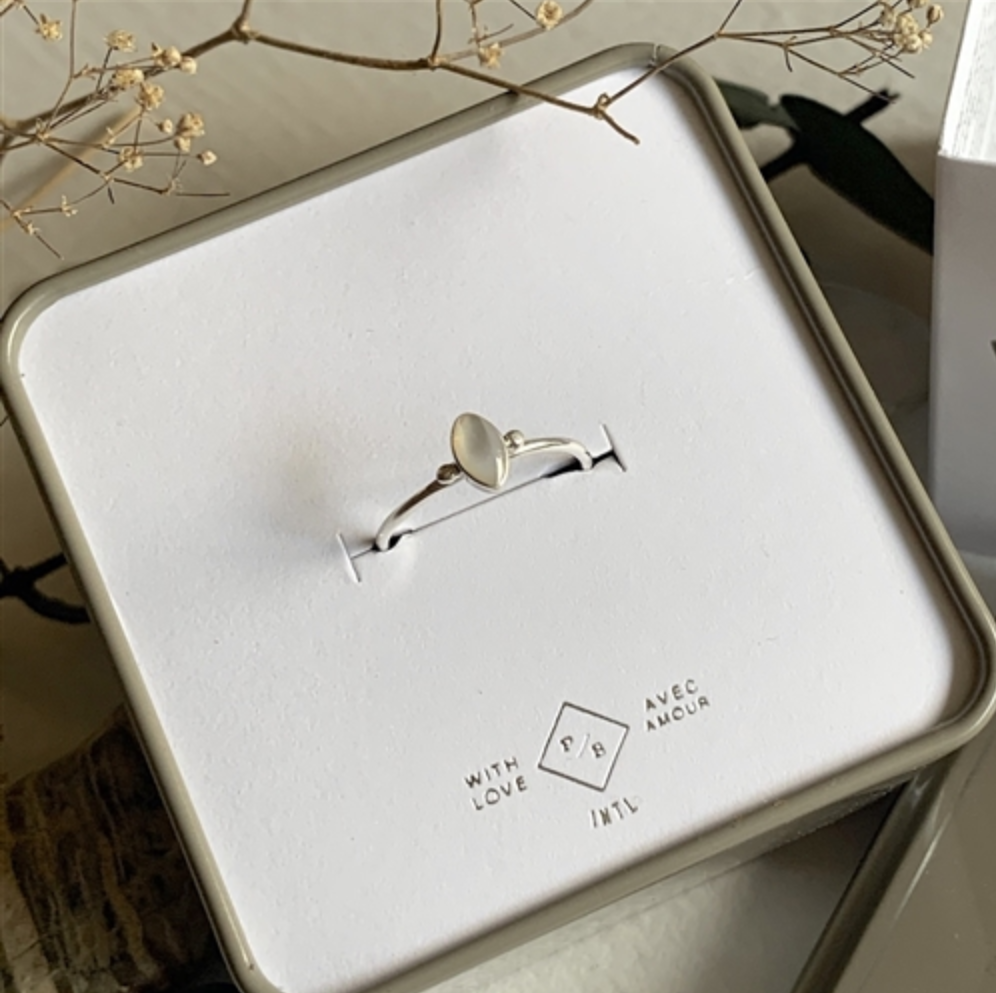 Palawan Mother of Pearl Ring Set in Sterling Silver