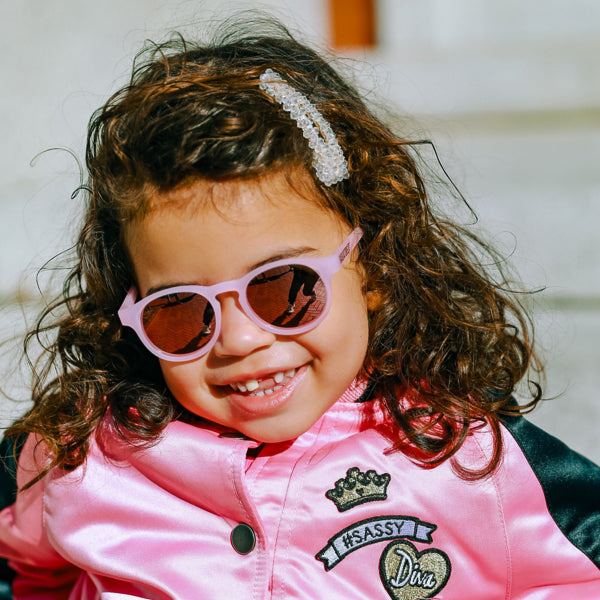 The Pixie - Pink Transparent with Rose Gold Mirror Lenses