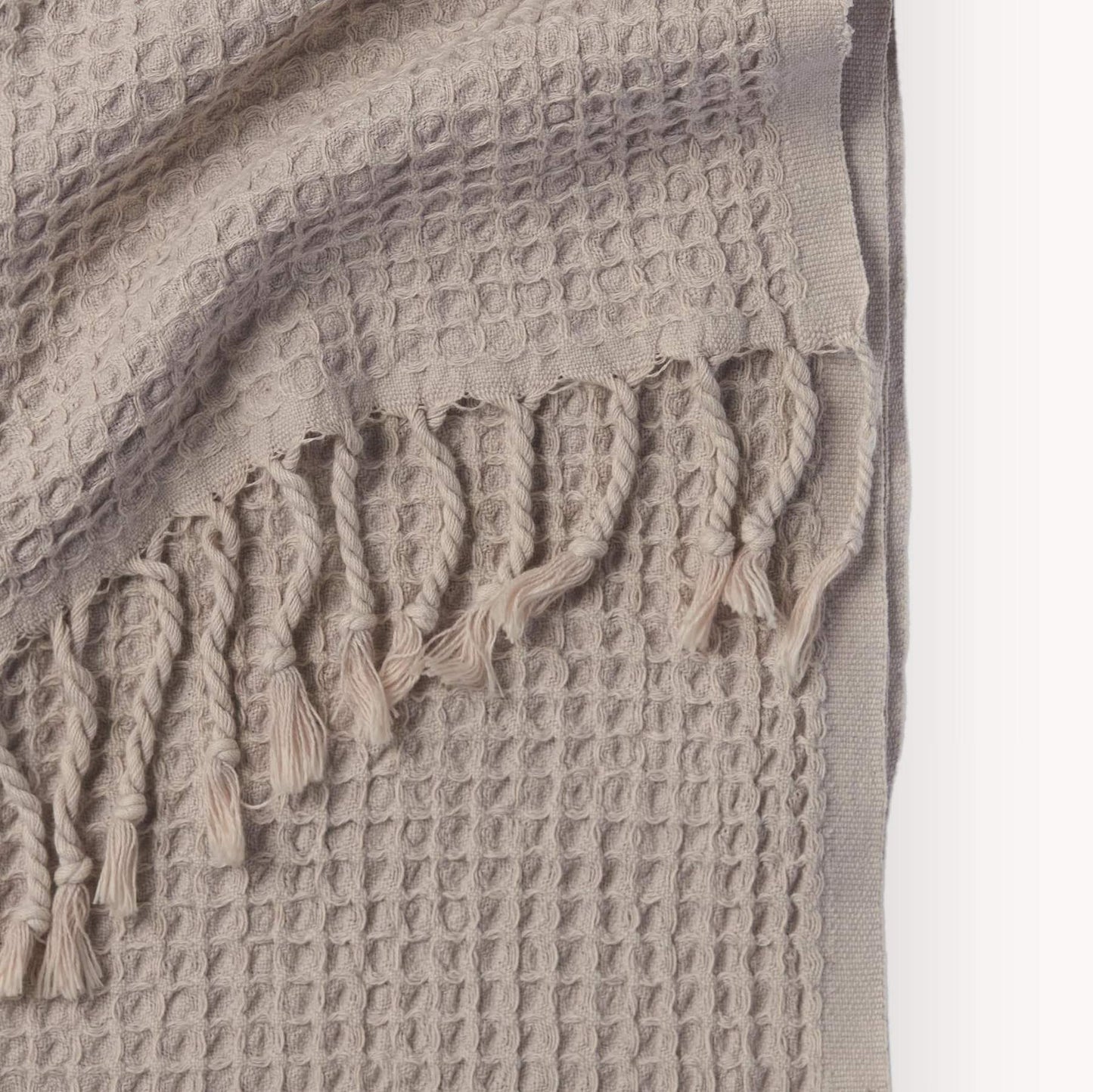 Stonewashed Waffle Hand Towel - Clay