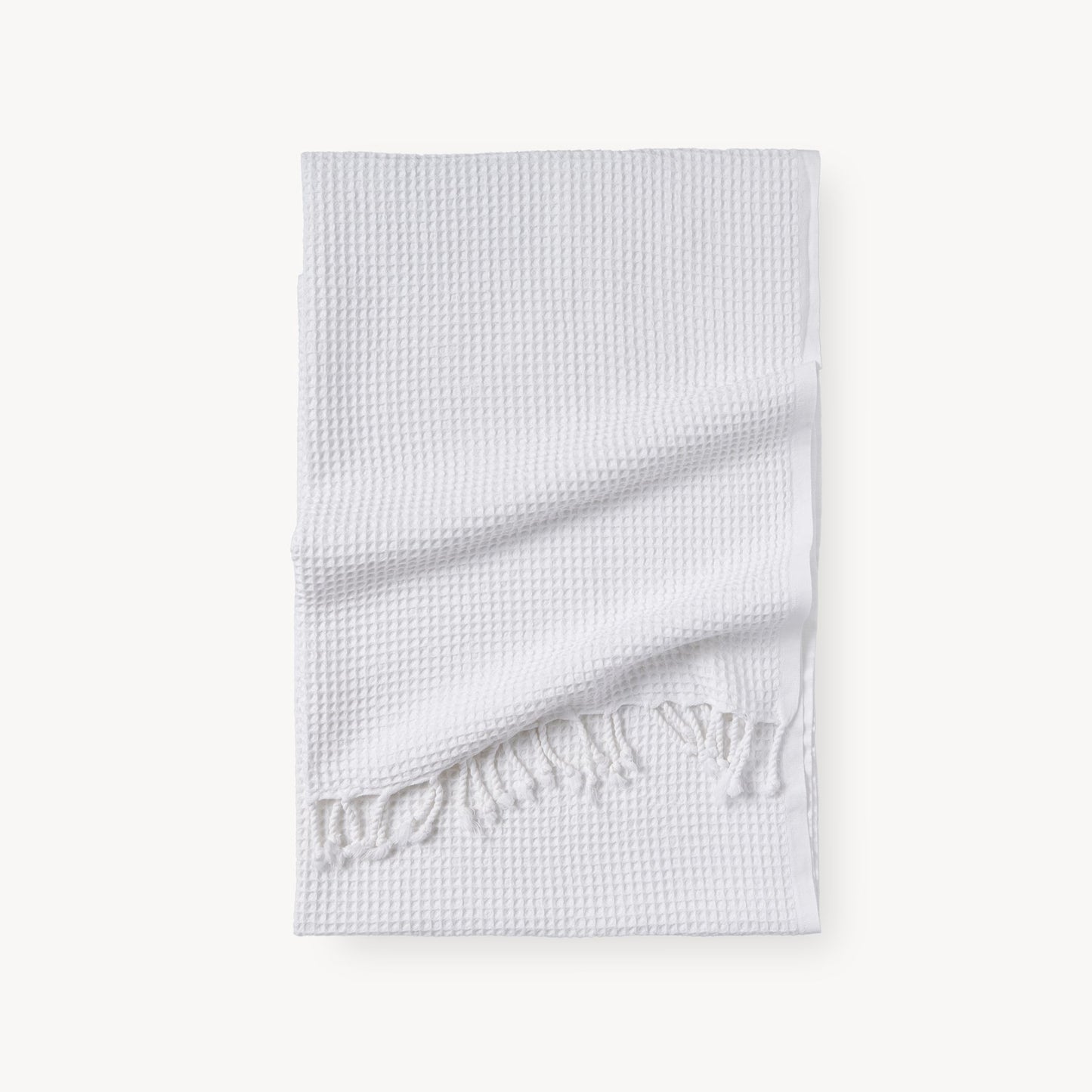 Stonewashed Waffle Towel - Salt