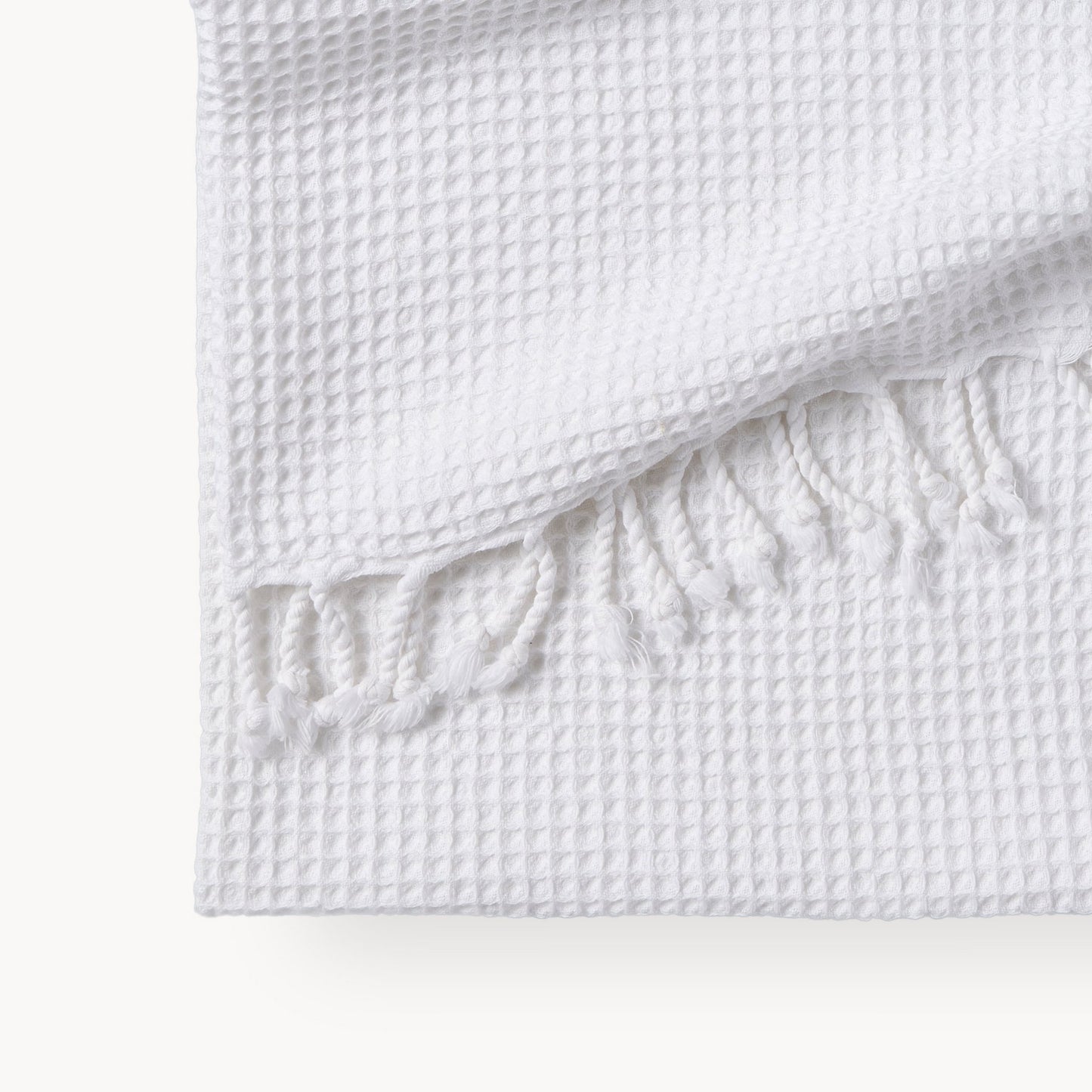 Stonewashed Waffle Towel - Salt