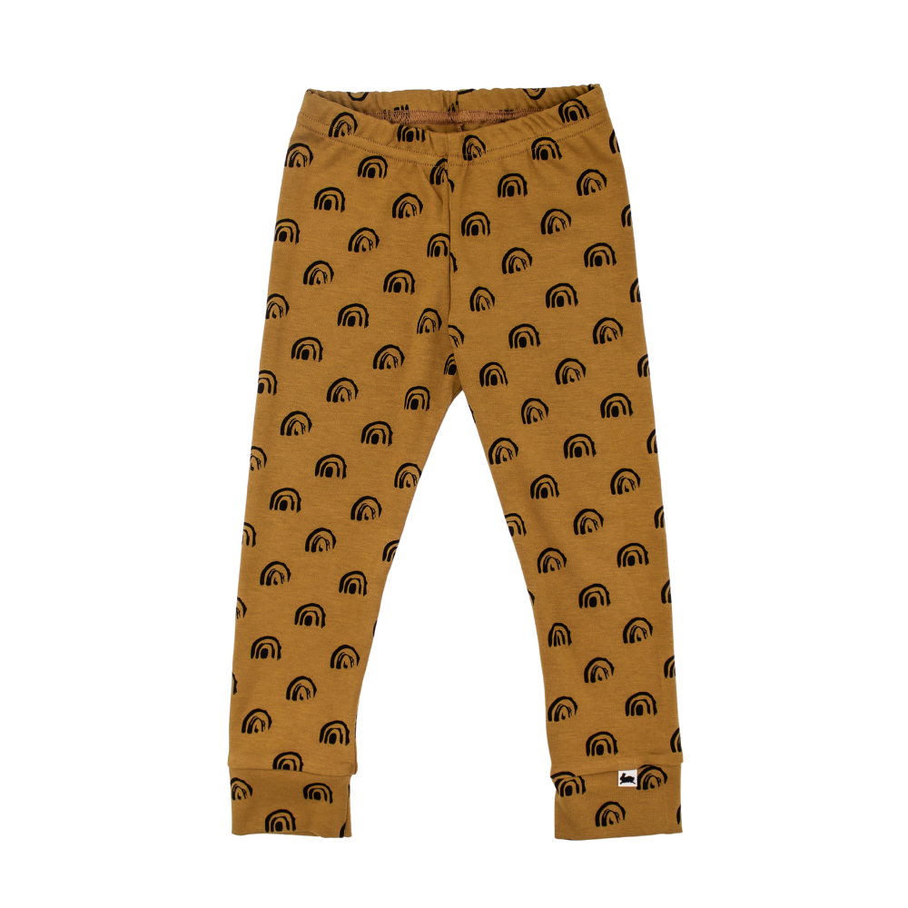Bamboo Cotton Leggings - Umber Rainbow