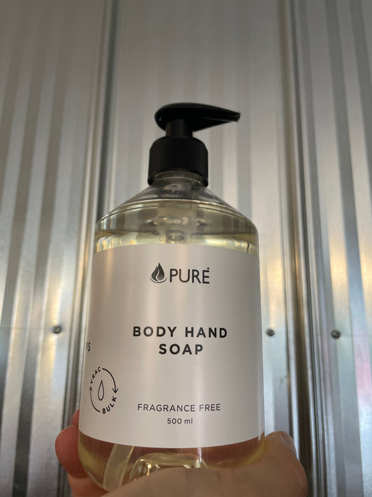 BODY & HAND SOAP FRAGANCE FREE 500ML