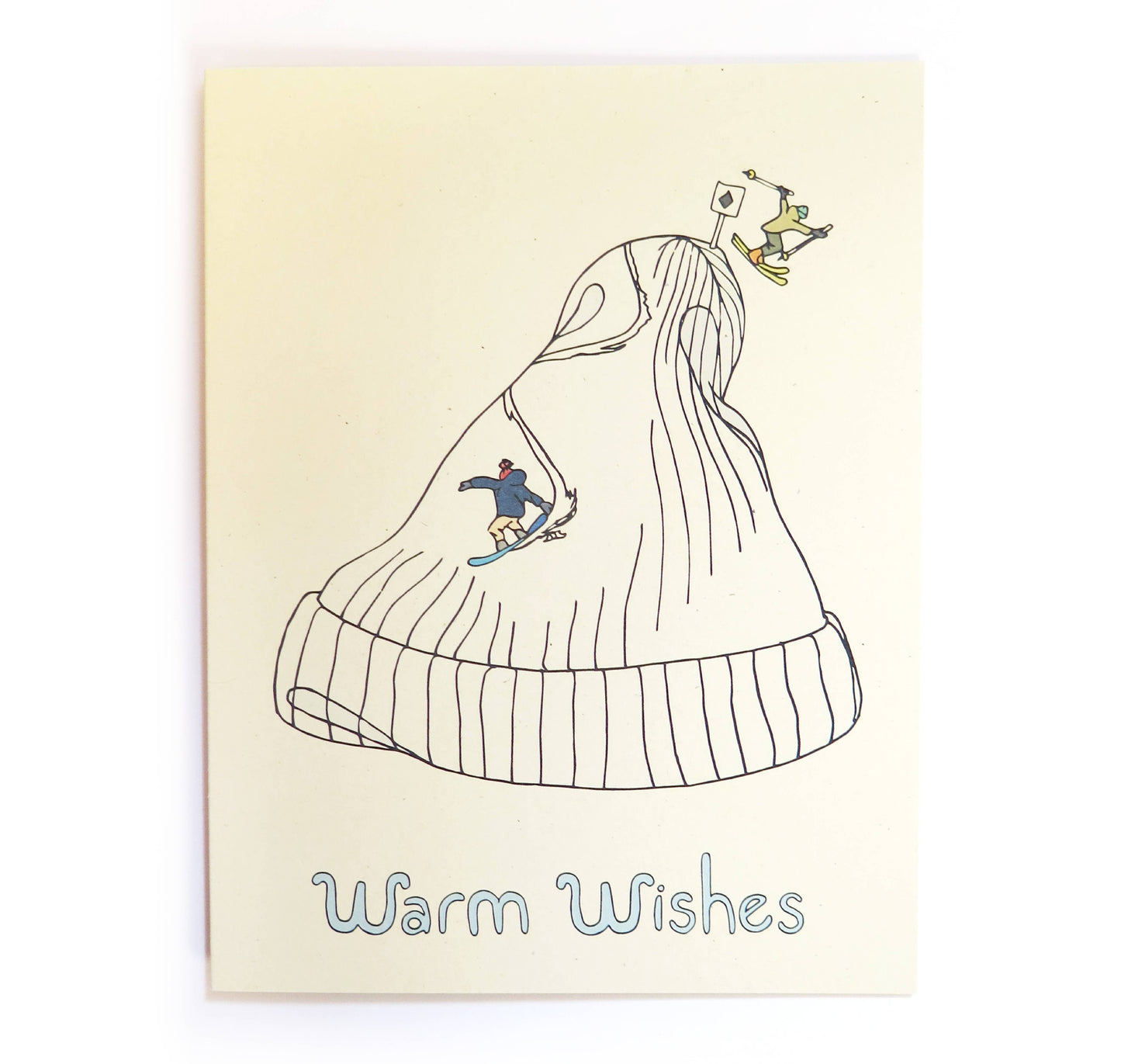 Warm Wishes Hat Ski Slope Card