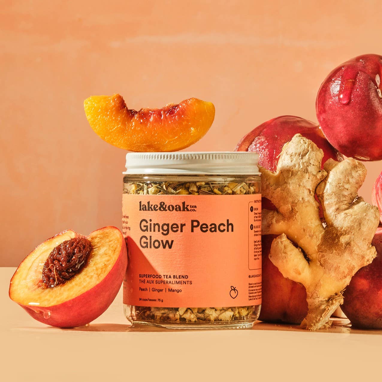 Ginger Peach Glow - Superfood Tea Blend