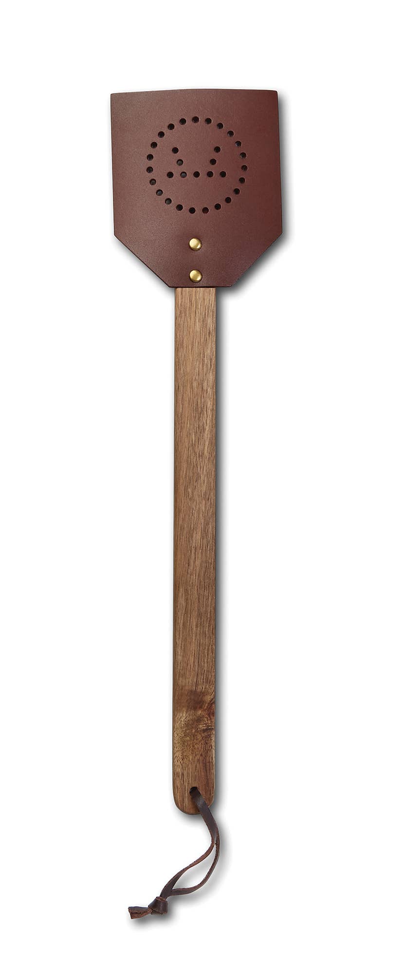 Acacia wood and Leather Fly Swatter