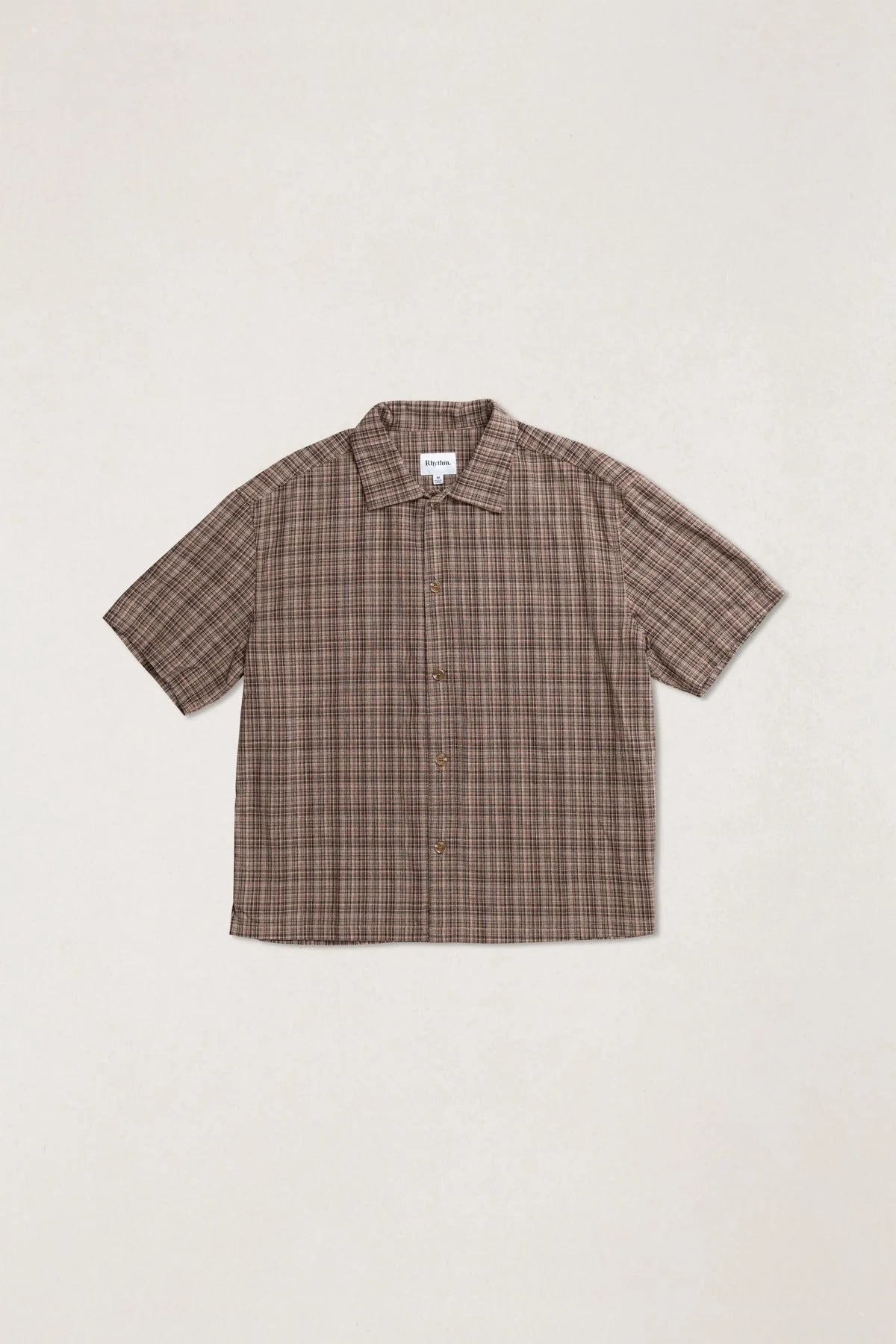 Relaxed Brady Check Ss Shirt - Coffee
