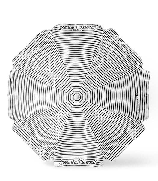 Brush Stripe Beach Umbrella - Black