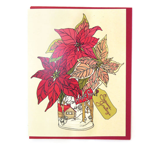 Christmas Poinsettias Card