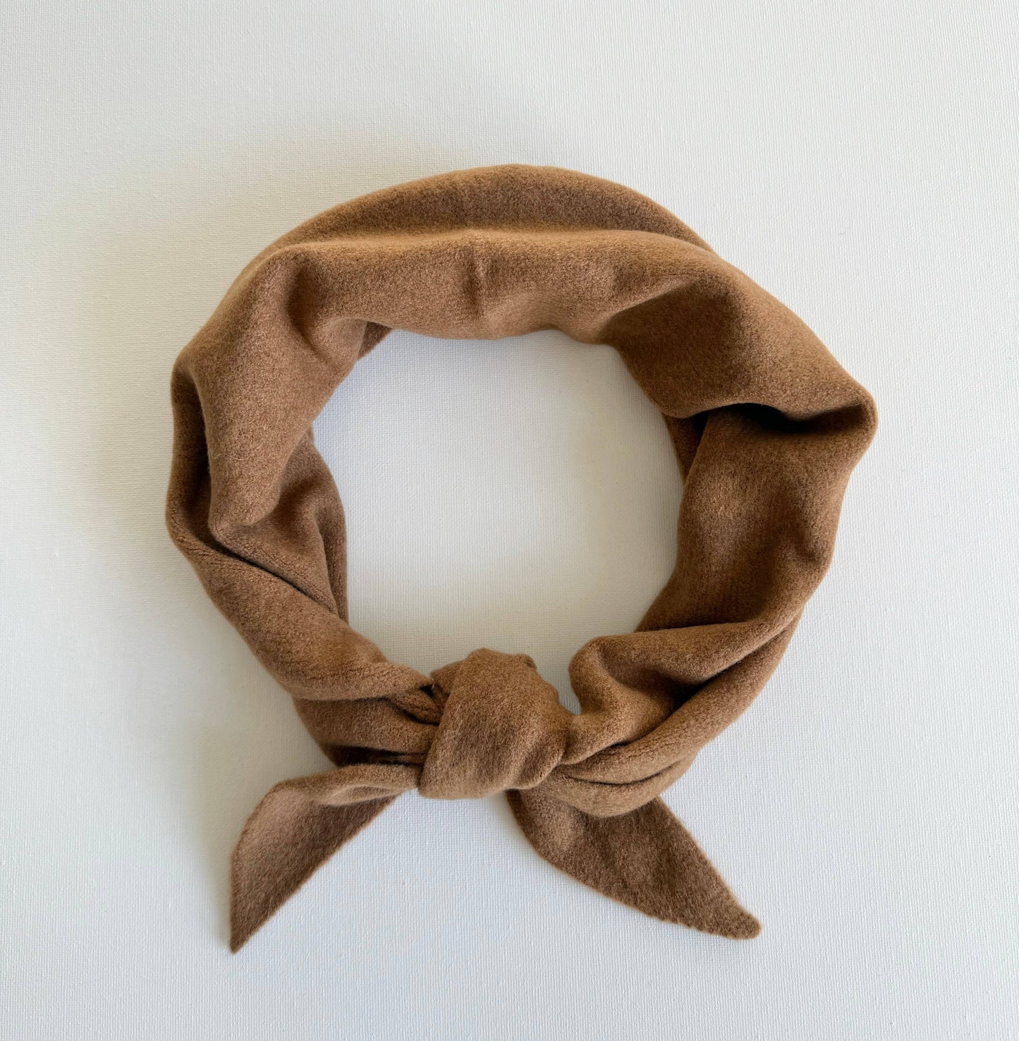 Fuzzy Wool Cravat Scarf - Neutrals