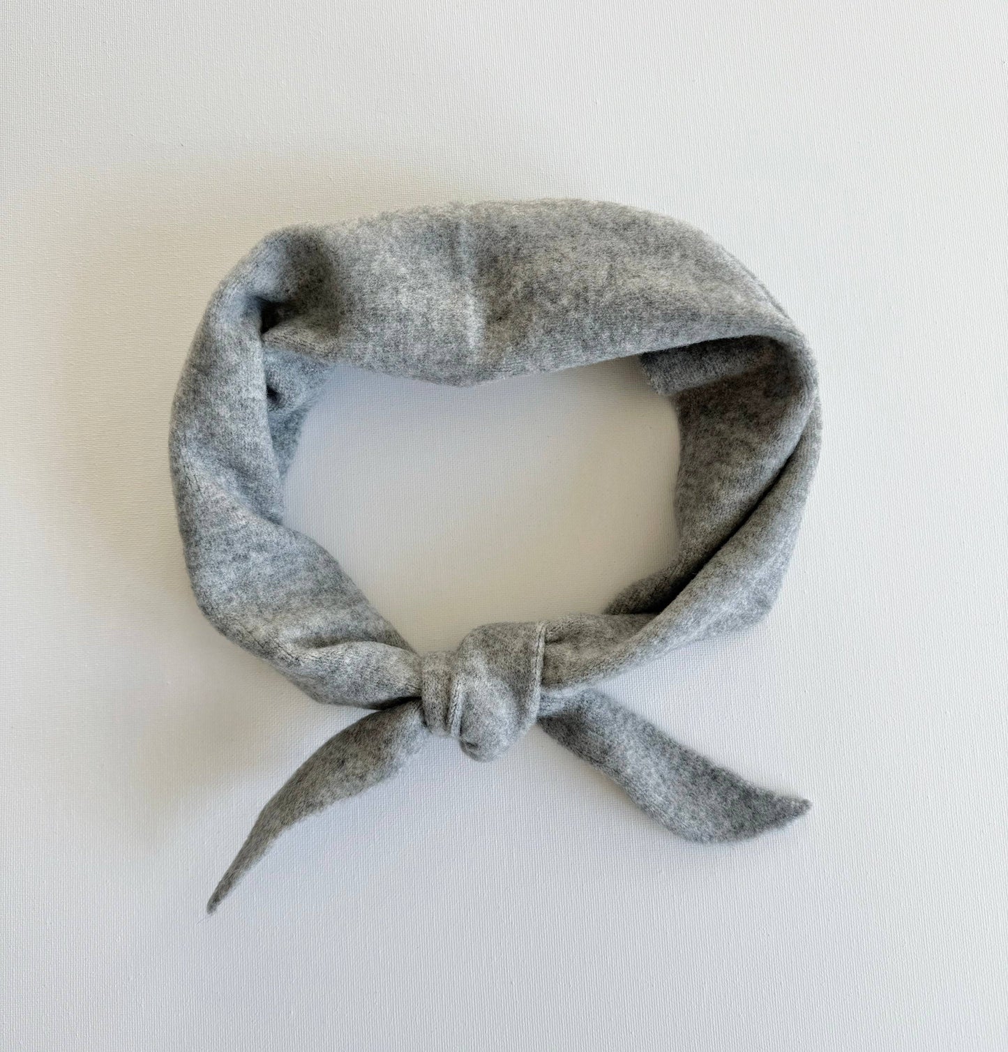 Fuzzy Wool Cravat Scarf - Neutrals