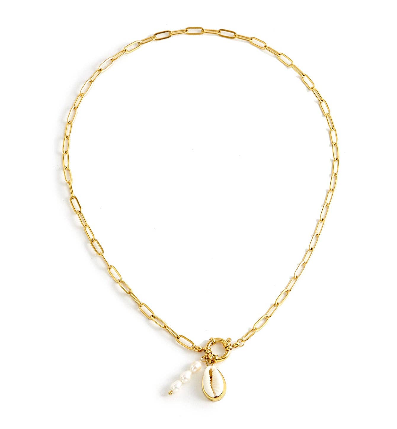 Paperclip with Shell and Pearl