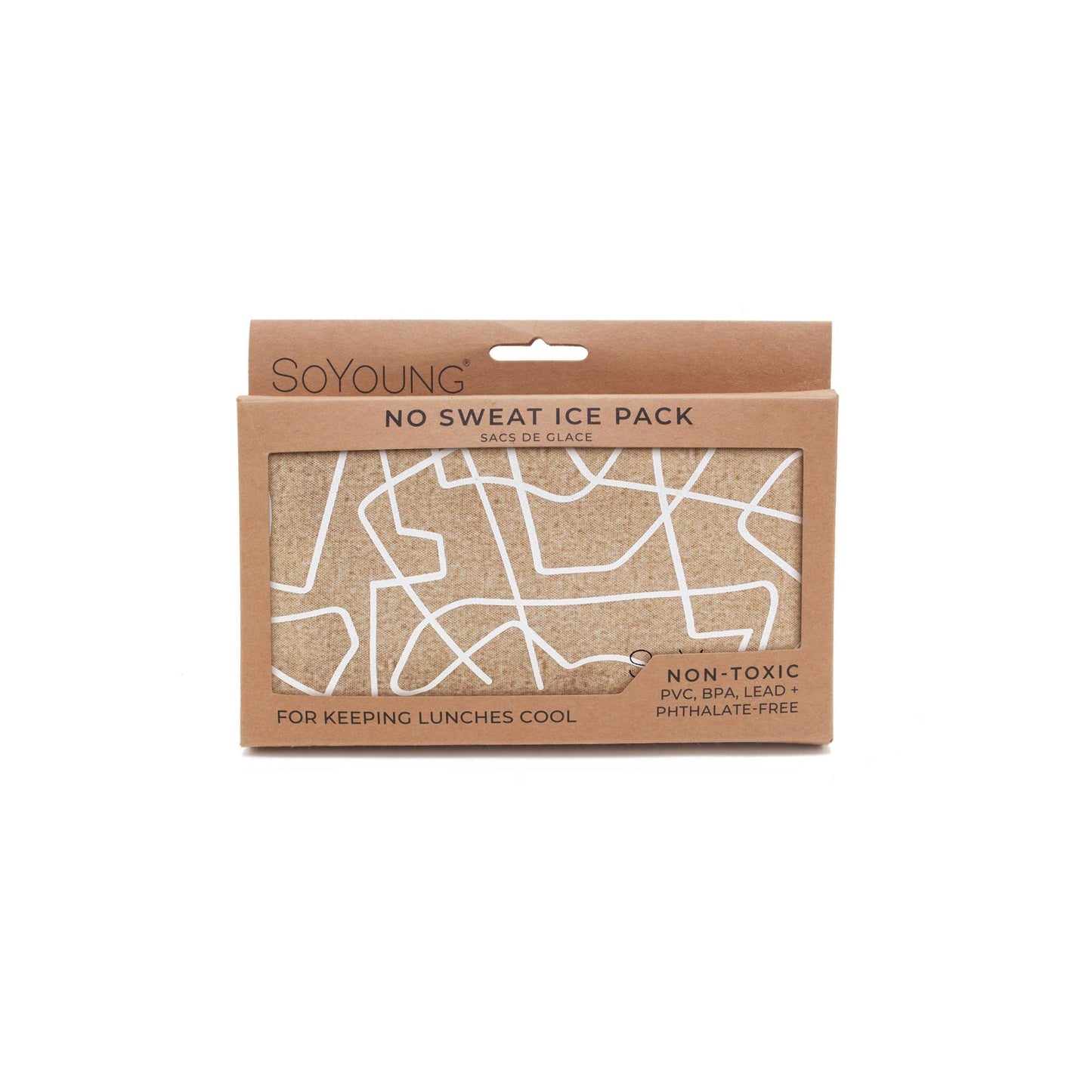 White Abstract Lines Ice Pack