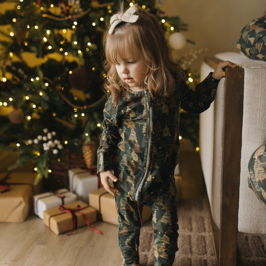 Holiday Bamboo Infant Onesie - Evergreen Glow