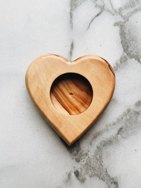 Olive wood Candle Holders - hand carved in Bethlehem