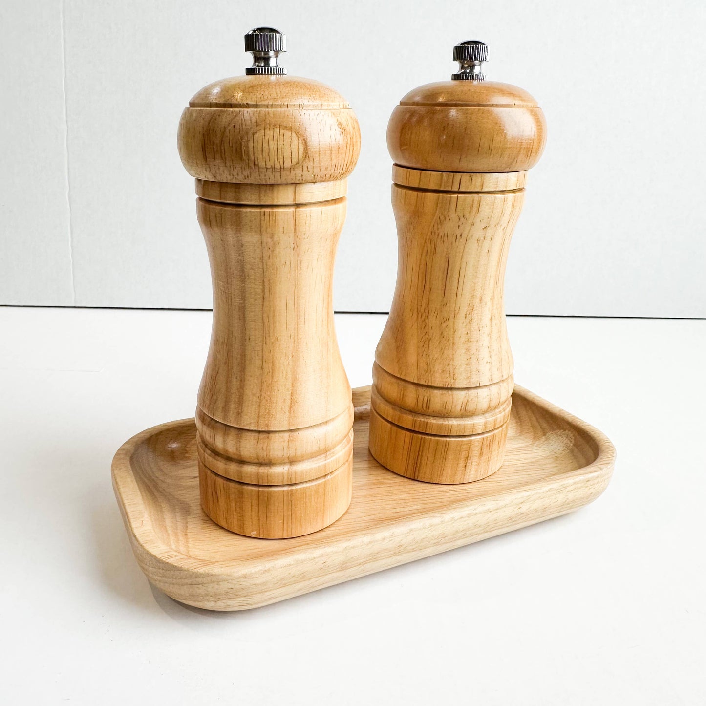 Bamboo Salt and Pepper Grinder Set