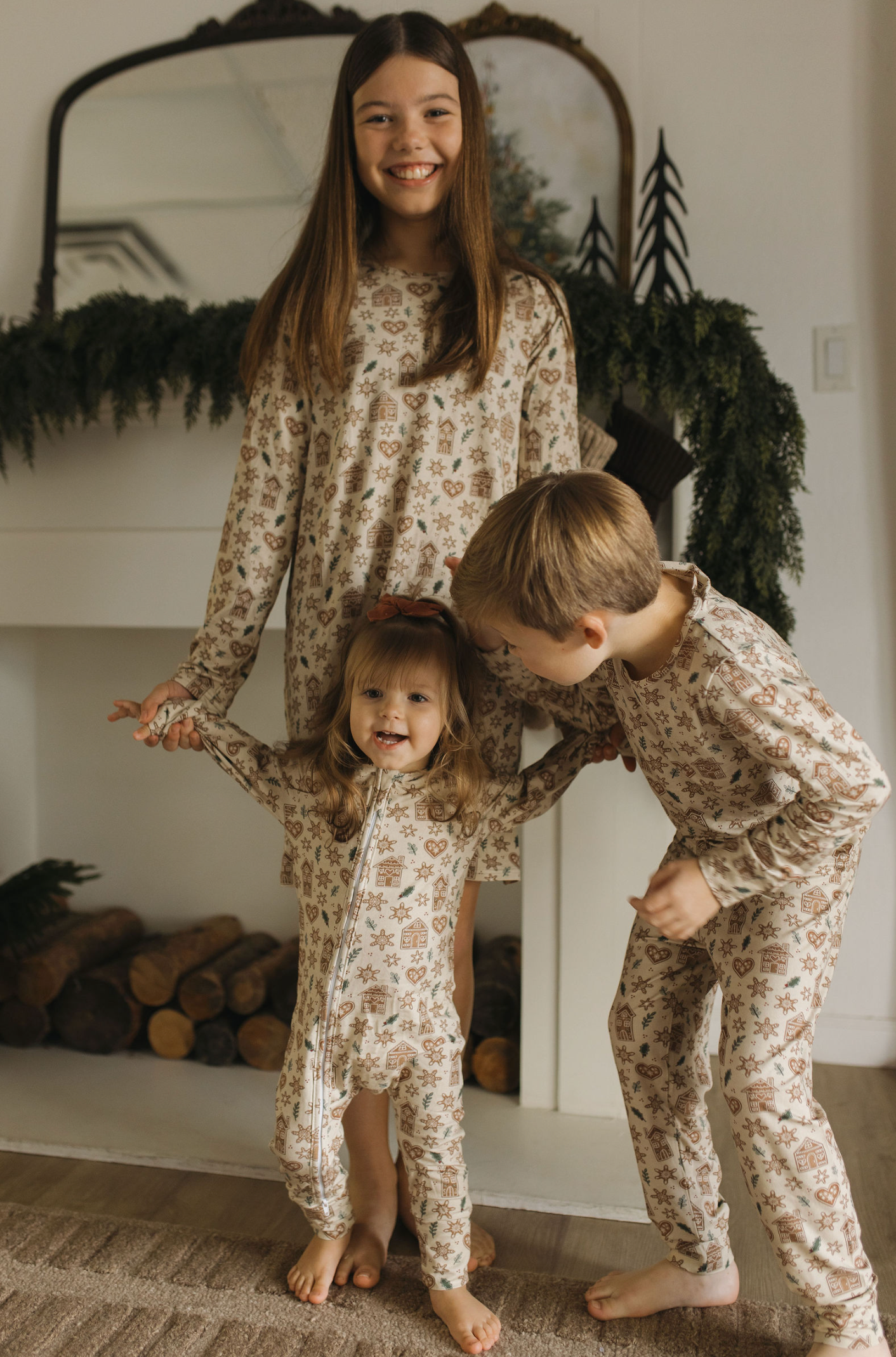 Holiday Bamboo Infant Onesie - Gingerbread Lane