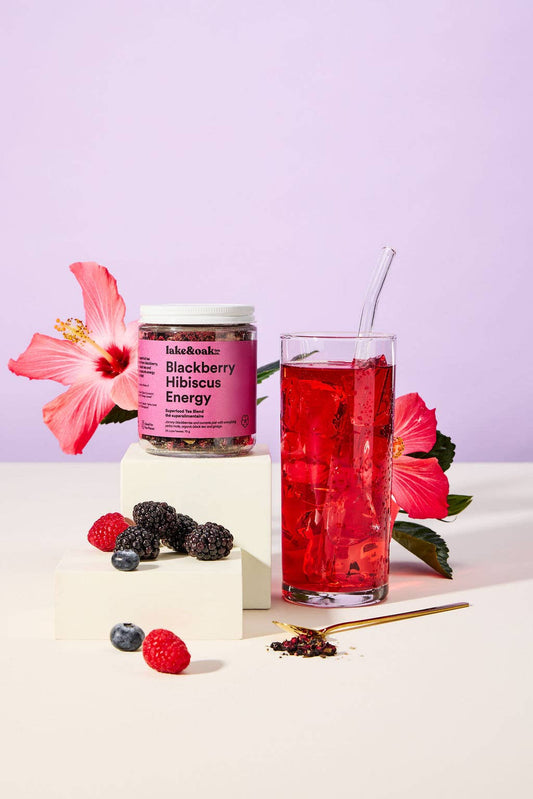 Blackberry Hibiscus Energy - Superfood Tea Blend - 24 Cups