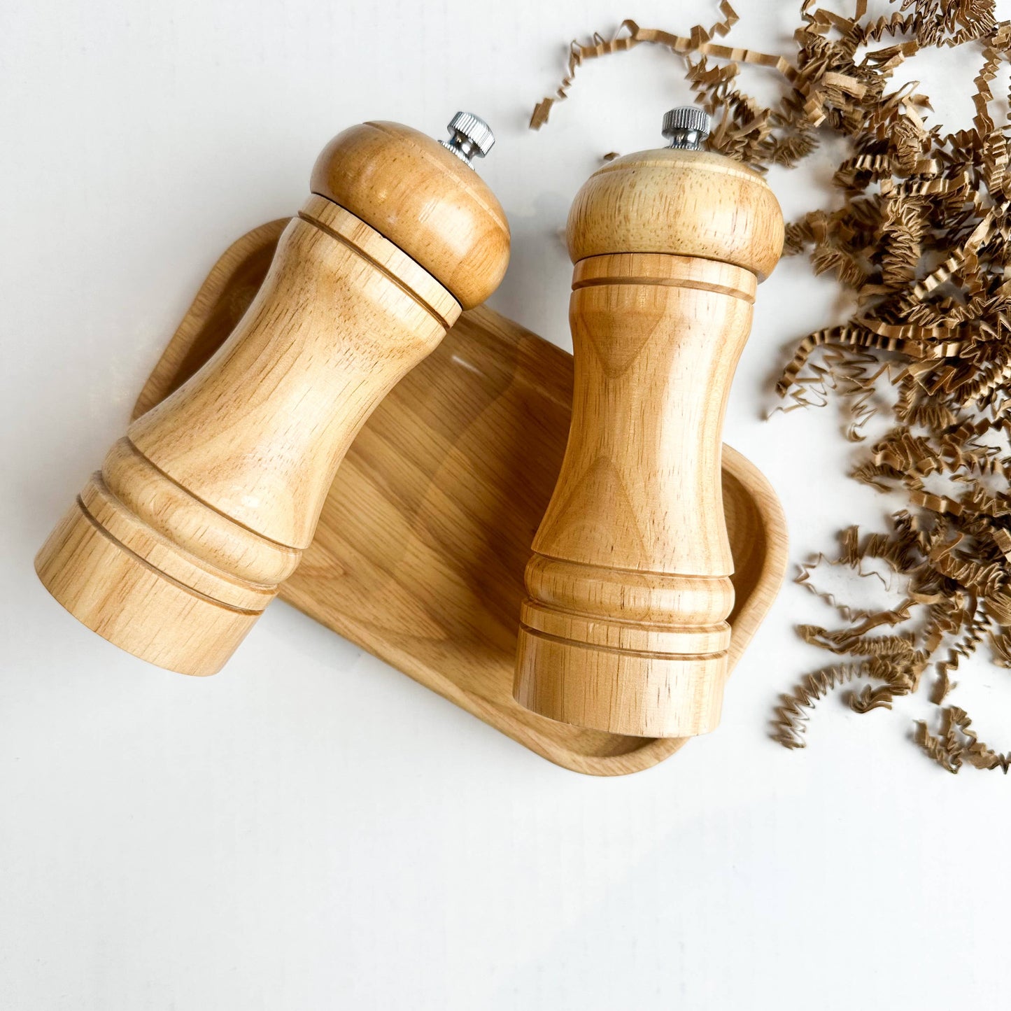 Bamboo Salt and Pepper Grinder Set
