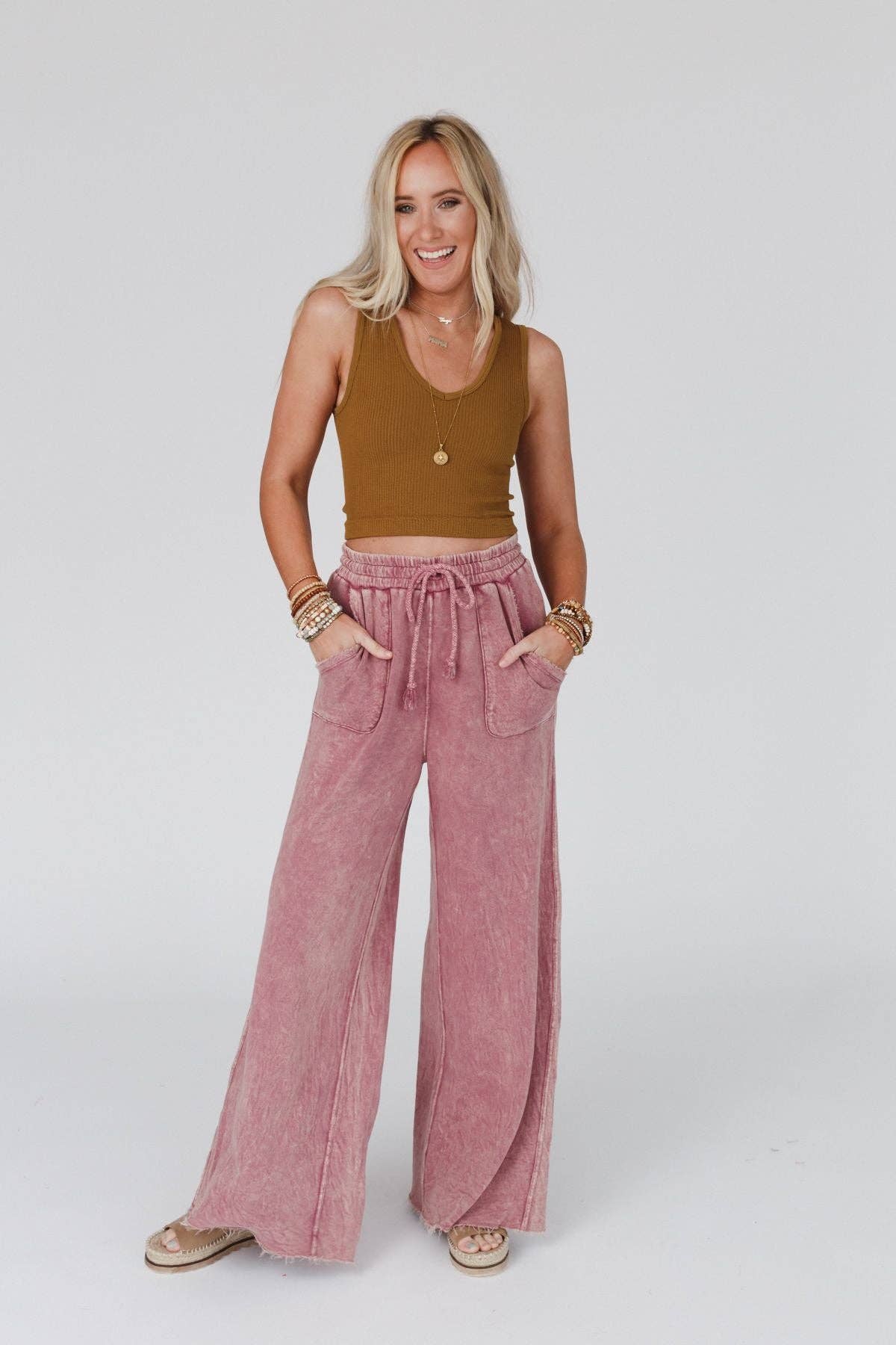 Relaxing Robin Wide Leg Pant - New Mauve