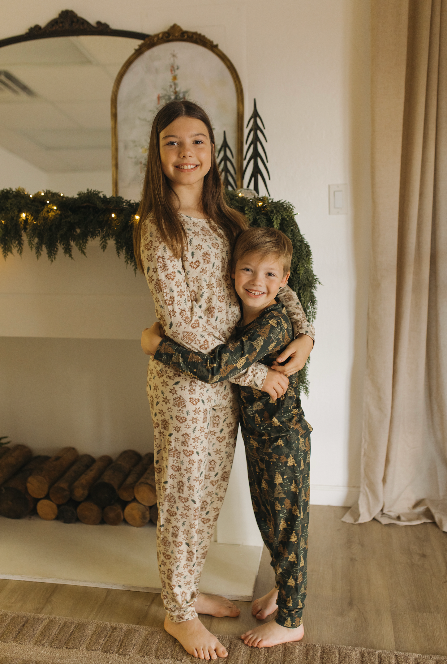 Holiday Bamboo Children's Two Piece Set - Gingerbread Lane