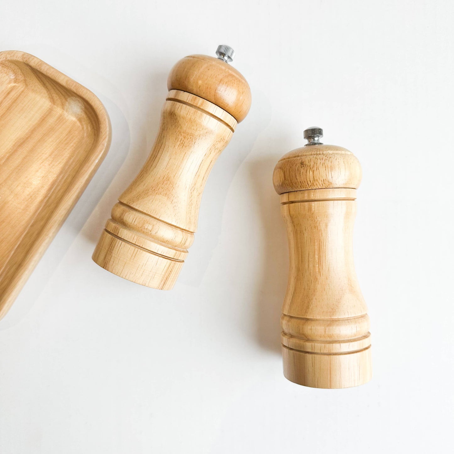 Bamboo Salt and Pepper Grinder Set