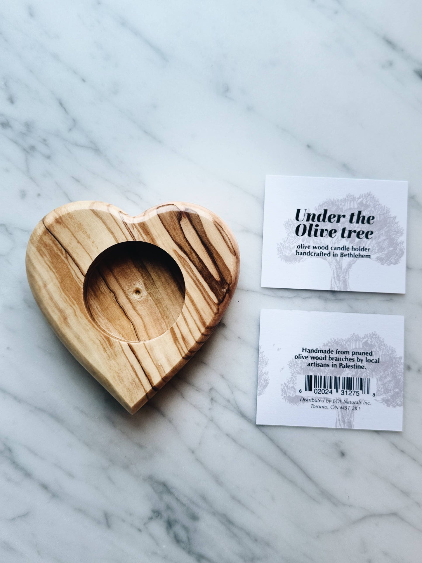 Olive wood Candle Holders - hand carved in Bethlehem