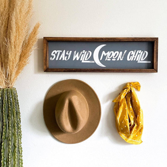 Stay Wild Moon Child Wood Sign