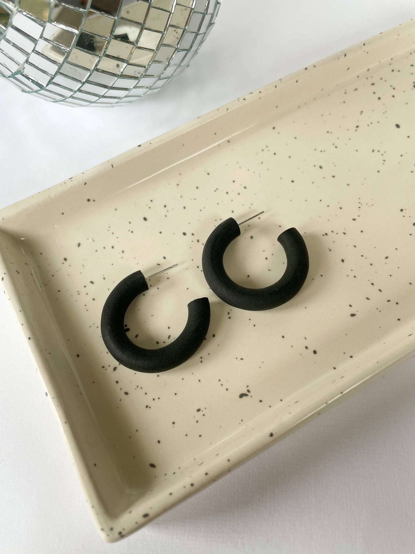 Ellory Hoops in Black