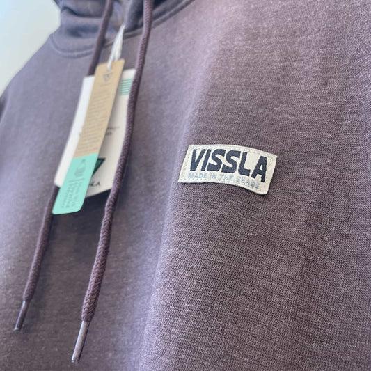 Acid Drop Oversized Eco Pull Over Hoodie Fleece - Burgundy