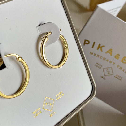 Acropolis 18mm Hoop Earrings in Gold Vermeil